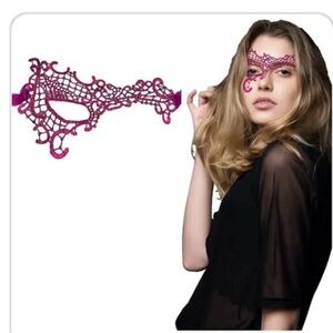 Lace Masquerade half Mask metalic 💓